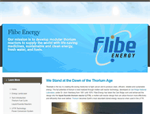 Tablet Screenshot of flibe-energy.com